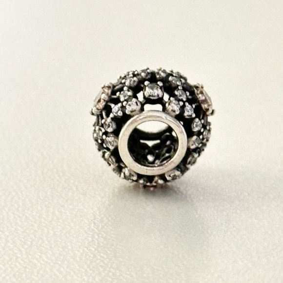 Pandora Inner Radiance Orange Champagne Clear CZ Sparkly Rare Retired Bead Charm - Picture 6 of 6